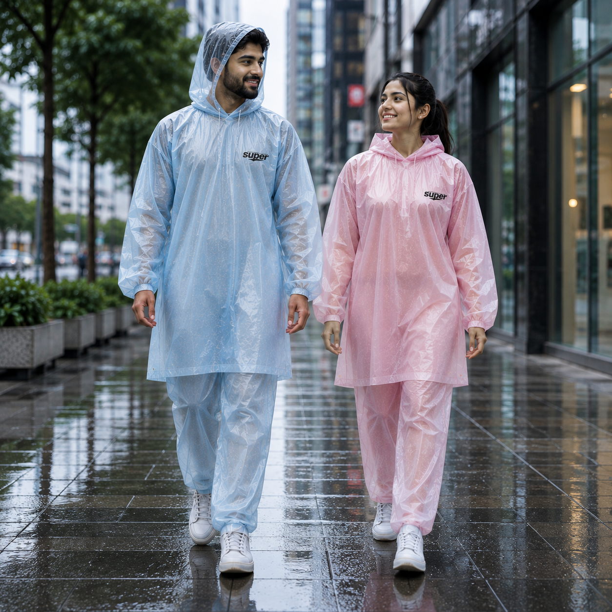 Blue Dot Poncho Suit - Image 3